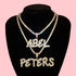 Custom Baguette Letter Pendant Necklace