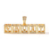 Custom Letter Hollow Square Necklace