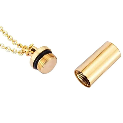 Cylinder Memorial Vessel Urn Pendant Necklace