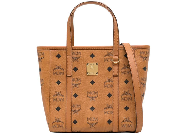 MCM Toni Vi Shopper Mni Bag Cognac