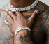 19mm Diamond Prong Cuban Chain White Gold