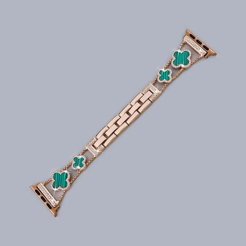 Iced Out Clover Apple Watch Band