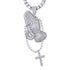 Praying Hands + Cross Necklace