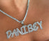 Custom Name Necklace | VVS Jewelry Custom Baguette Letter Pendant Chain