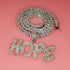Baguette Bling Custom Letter Necklace