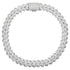 19mm Diamond Prong Cuban Chain White Gold
