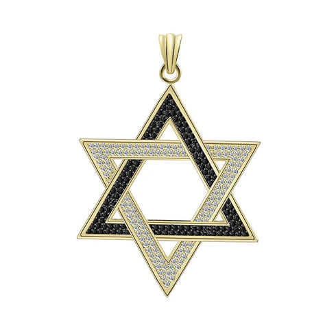 Iced Out Star of David Pendants Necklace