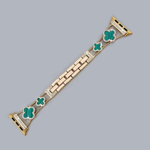 Iced Out Clover Apple Watch Band