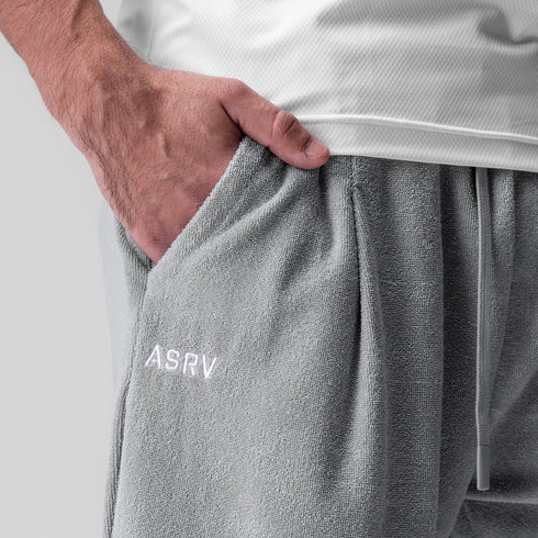 1094. Towel Terry Relaxed Short - Heather Grey