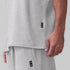 1092. Towel Terry Cutoff - Heather Grey