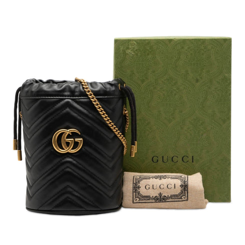 GG Marmont Bucket Bag Matelasse Leather Mini