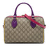 Convertible Boston Bag GG Coated Canvas and Leather Small