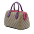 Convertible Boston Bag GG Coated Canvas and Leather Small