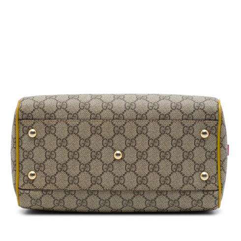 Convertible Boston Bag GG Coated Canvas and Leather Small