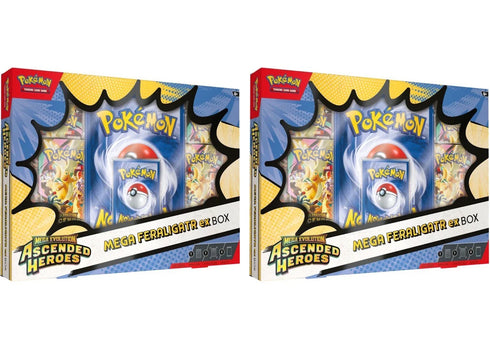 2026 Pokemon Mega Evolution Ascended Heroes Mega Feraligatr ex Box 2x Lot