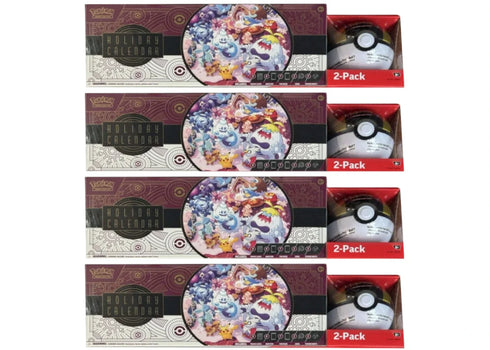 2025 Pokémon Scarlet & Violet Holiday Calendar + Pokeball Costco Bundle (Pokeball Color May Vary) 4x Lot