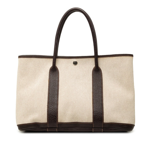Garden Party Tote Toile and Leather 36