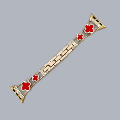Iced Out Clover Apple Watch Band