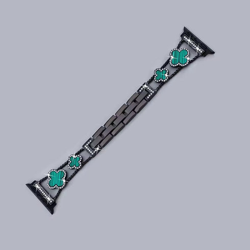 Iced Out Clover Apple Watch Band