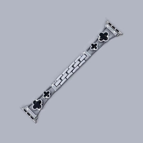 Iced Out Clover Apple Watch Band