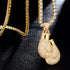 Boxing Gloves Pendant Tennis Chain Necklace