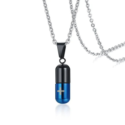 Hollow Pill Urn Necklace