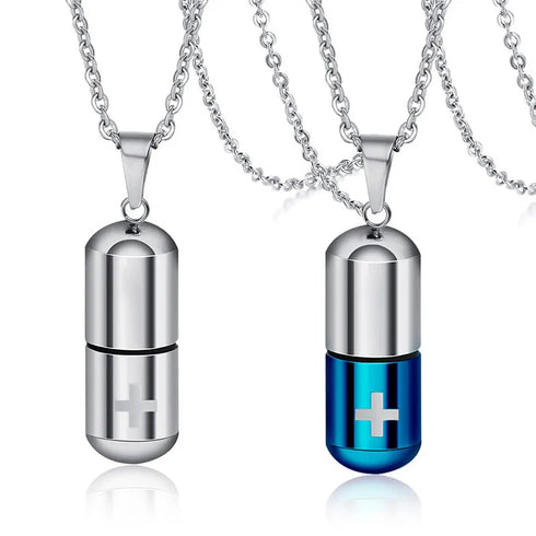Hollow Pill Urn Necklace