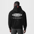0874. Tech-Terry™ Zip Pocket Hoodie - Black "Global Reach"