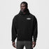 0874. Tech-Terry™ Zip Pocket Hoodie - Black "Global Reach"