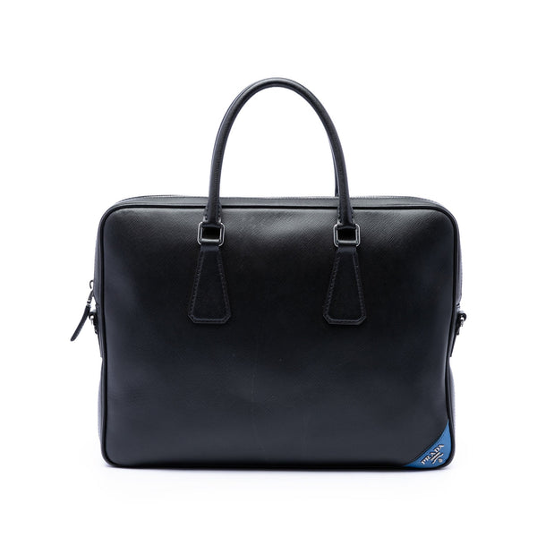 Convertible Zip Around Briefcase Saffiano Leather Medium