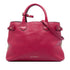 Banner Tote Leather and House Check Canvas Medium
