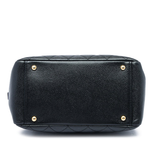 Petite Timeless Tote Quilted Caviar