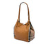 Canterbury Tote Leather and House Check Canvas Small