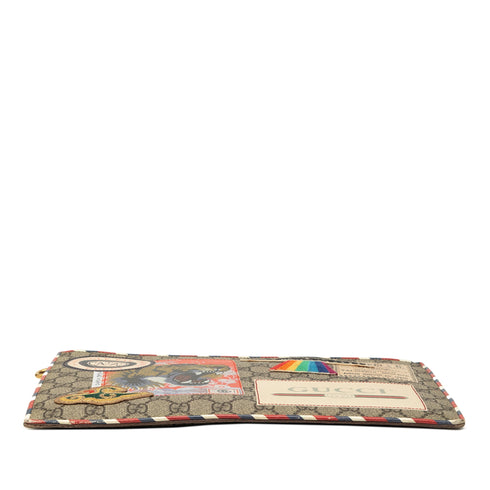 Courrier Pouch GG Coated Canvas with Applique