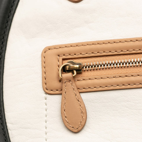 Tricolor Luggage Bag Leather Mini