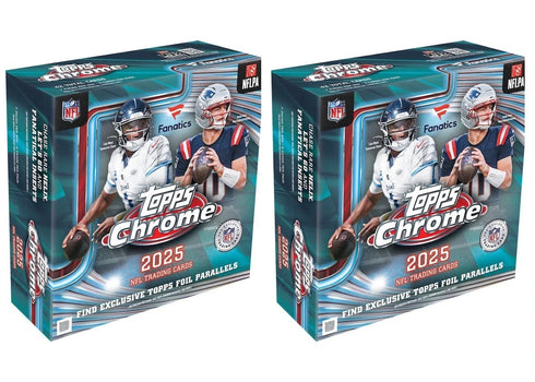 2025 Topps Chrome Football Fanatics Exclusive Mega Box 2x Lot