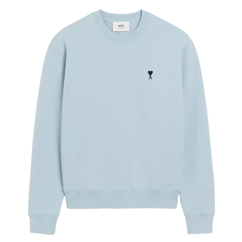 Sweatshirt Bleu Ciel Ami De Coeur Noir en Coton