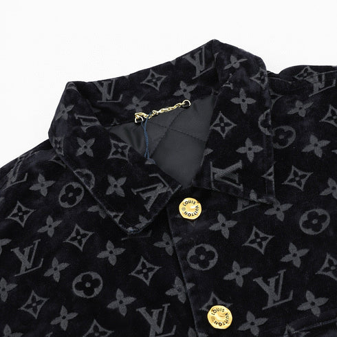 Louis Vuitton Faded "Burning Cloud" Print Denim Jacket