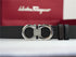 Ferragamo Classic Silver-Buckle Leather Belt