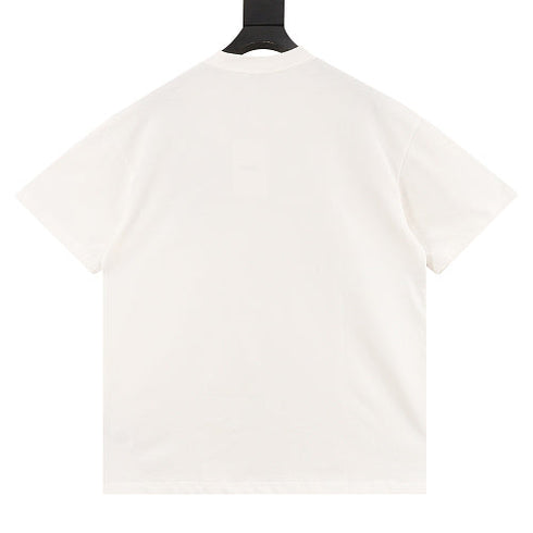 Chrome Hearts Color-block Gothic Script Cross Necklace T-Shirt