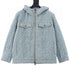 Louis Vuitton All-Over Jacquard Logo Washed & Distressed Cotton Hooded Jacket