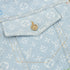 Louis Vuitton All-Over Jacquard Logo Washed & Distressed Cotton Hooded Jacket