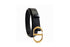 Dior Black Calfskin Belt with Gold Buckle