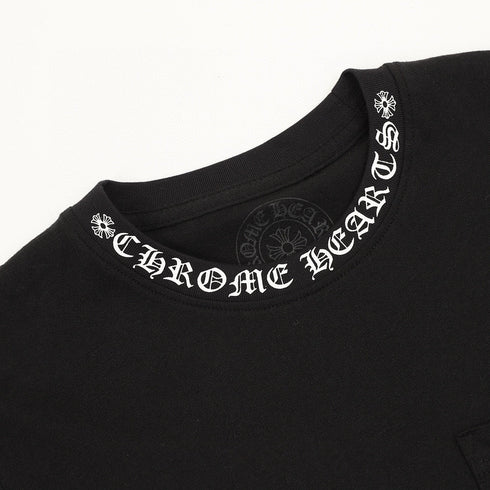 Chrome Hearts Short-Sleeve T-Shirt with Sanskrit Lettering Print at the Neckline