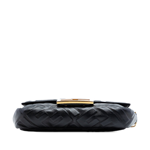 Baguette NM Bag Zucca Embossed Leather Mini