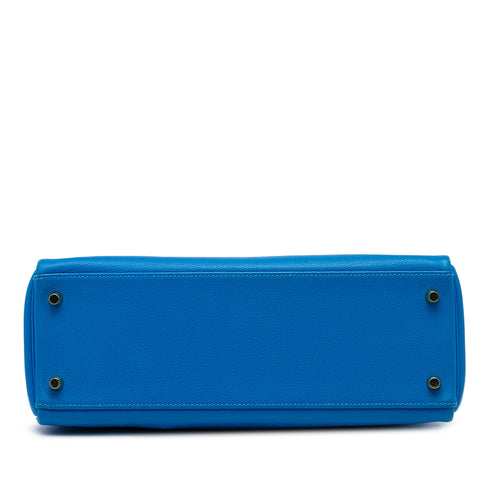 Kelly Handbag Blue Togo with Gold Hardware 32