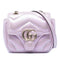 GG Marmont Square Flap Bag Chevron Iridescent Leather Mini