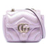 GG Marmont Square Flap Bag Chevron Iridescent Leather Mini