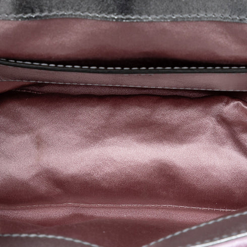 GG Marmont Square Flap Bag Chevron Iridescent Leather Mini