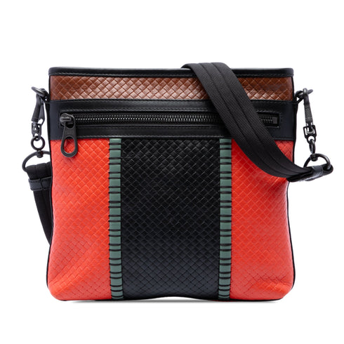 Flat Messenger Bag Intrecciato Nappa Medium